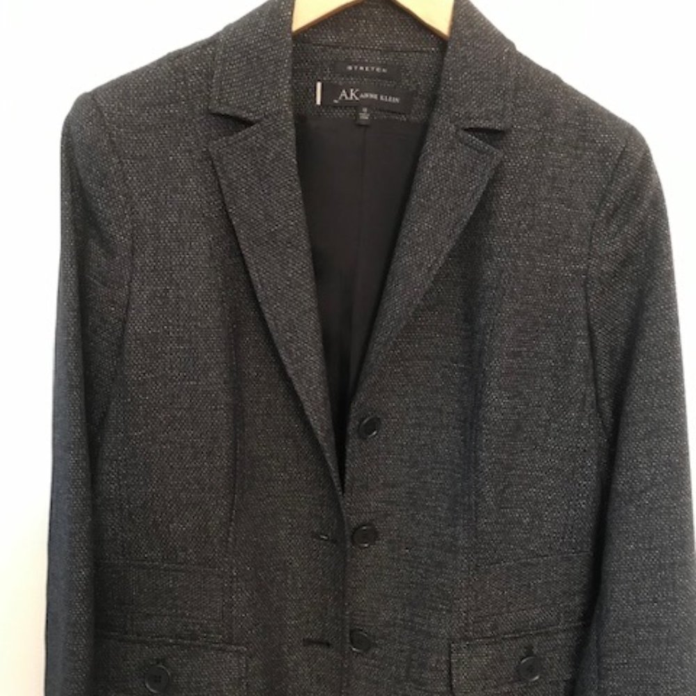 Anne Klein Black Fitted Blazer/Jacket - Sz 10
